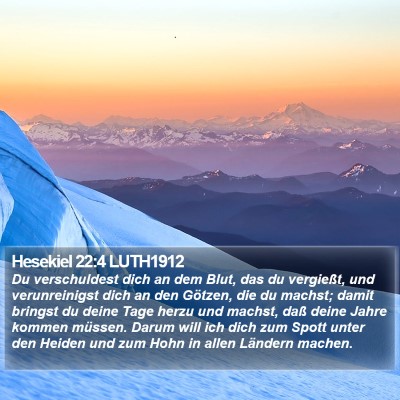 Hesekiel 22:4 LUTH1912 Bible Verse Image