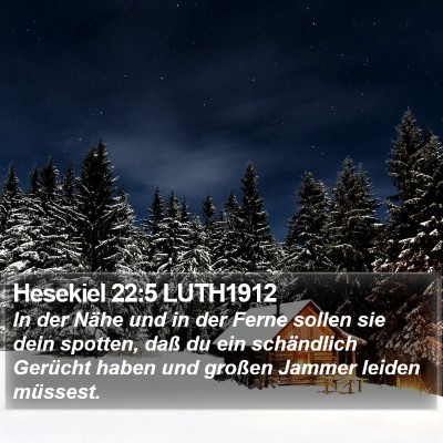 Hesekiel 22:5 LUTH1912 Bible Verse Image