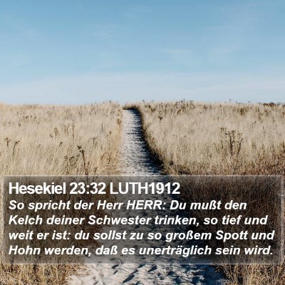 Hesekiel 23:32 LUTH1912 Bible Verse Image