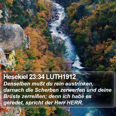 Hesekiel 23:34 LUTH1912 Bible Verse Image