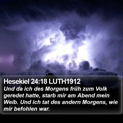 Hesekiel 24:18 LUTH1912 Bible Verse Image