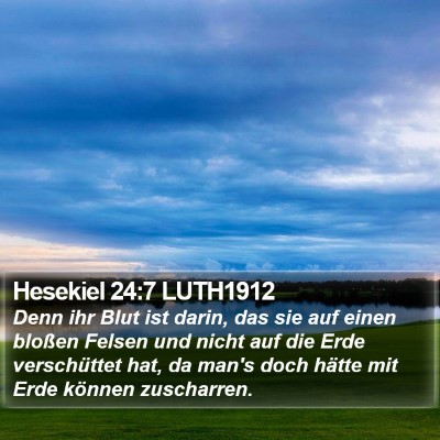 Hesekiel 24:7 LUTH1912 Bible Verse Image