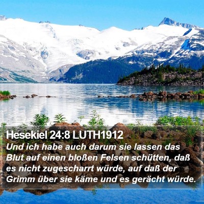 Hesekiel 24:8 LUTH1912 Bible Verse Image
