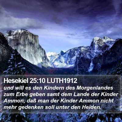 Hesekiel 25:10 LUTH1912 Bible Verse Image