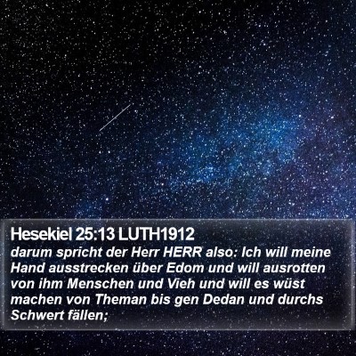 Hesekiel 25:13 LUTH1912 Bible Verse Image