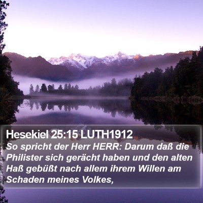 Hesekiel 25:15 LUTH1912 Bible Verse Image