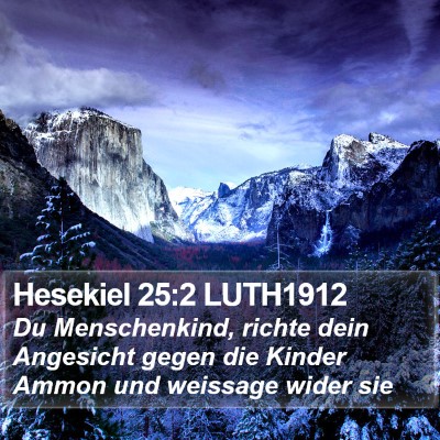 Hesekiel 25:2 LUTH1912 Bible Verse Image