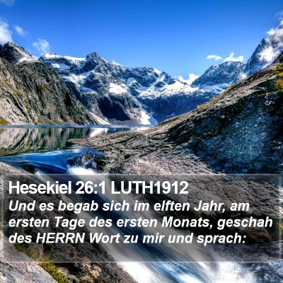 Hesekiel 26:1 LUTH1912 Bible Verse Image