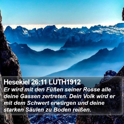 Hesekiel 26:11 LUTH1912 Bible Verse Image