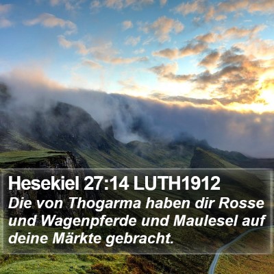 Hesekiel 27:14 LUTH1912 Bible Verse Image