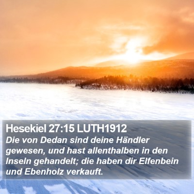Hesekiel 27:15 LUTH1912 Bible Verse Image