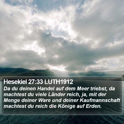 Hesekiel 27:33 LUTH1912 Bible Verse Image