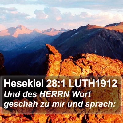 Hesekiel 28:1 LUTH1912 Bible Verse Image
