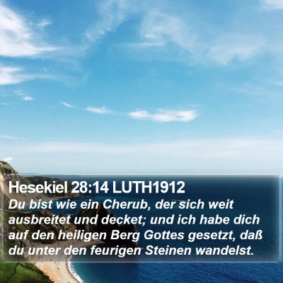 Hesekiel 28:14 LUTH1912 Bible Verse Image