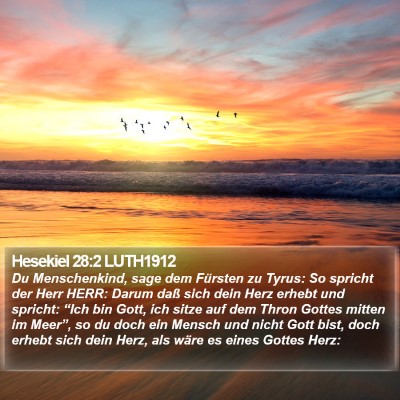 Hesekiel 28:2 LUTH1912 Bible Verse Image