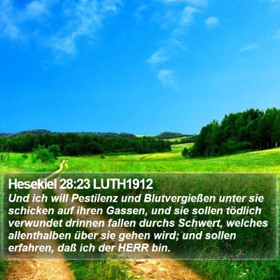 Hesekiel 28:23 LUTH1912 Bible Verse Image