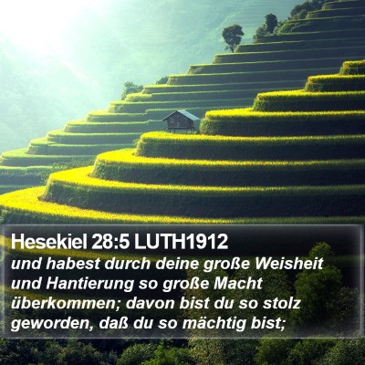 Hesekiel 28:5 LUTH1912 Bible Verse Image