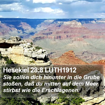 Hesekiel 28:8 LUTH1912 Bible Verse Image