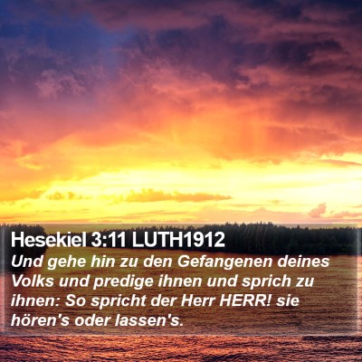 Hesekiel 3:11 LUTH1912 Bible Verse Image