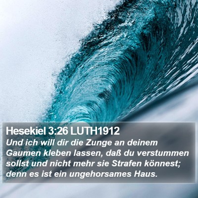 Hesekiel 3:26 LUTH1912 Bible Verse Image