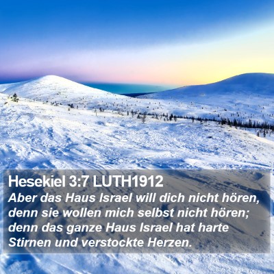 Hesekiel 3:7 LUTH1912 Bible Verse Image