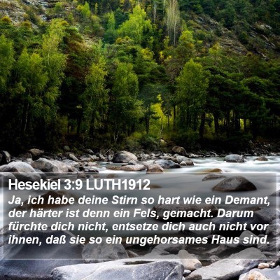 Hesekiel 3:9 LUTH1912 Bible Verse Image