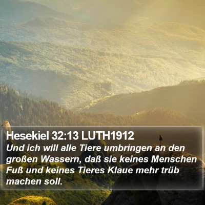 Hesekiel 32:13 LUTH1912 Bible Verse Image
