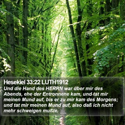 Hesekiel 33:22 LUTH1912 Bible Verse Image