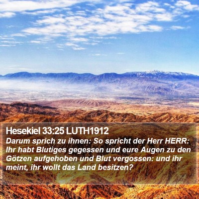 Hesekiel 33:25 LUTH1912 Bible Verse Image