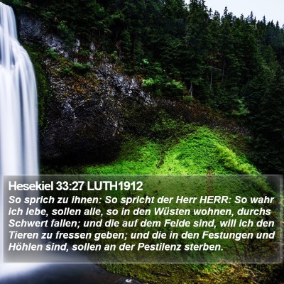 Hesekiel 33:27 LUTH1912 Bible Verse Image
