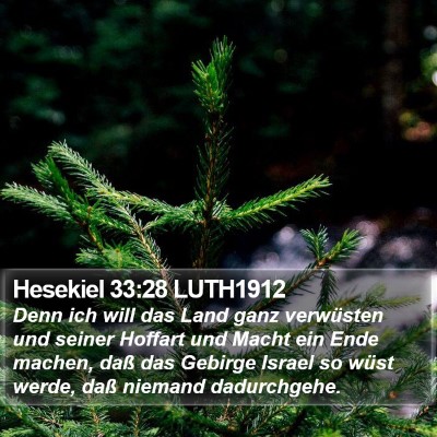 Hesekiel 33:28 LUTH1912 Bible Verse Image