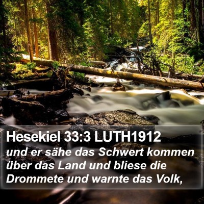 Hesekiel 33:3 LUTH1912 Bible Verse Image