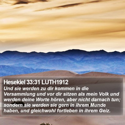 Hesekiel 33:31 LUTH1912 Bible Verse Image