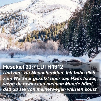 Hesekiel 33:7 LUTH1912 Bible Verse Image
