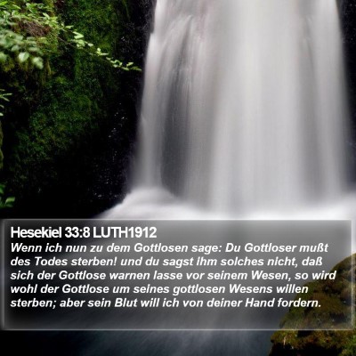 Hesekiel 33:8 LUTH1912 Bible Verse Image