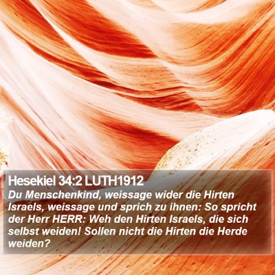 Hesekiel 34:2 LUTH1912 Bible Verse Image