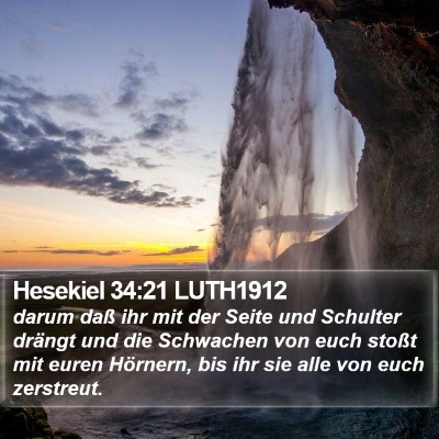 Hesekiel 34:21 LUTH1912 Bible Verse Image