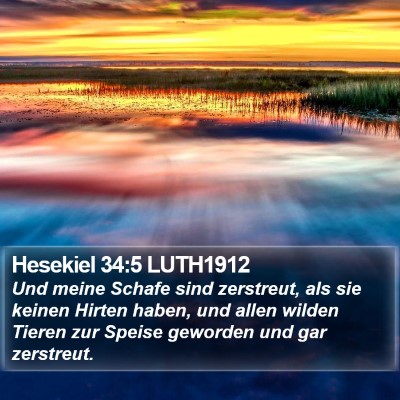 Hesekiel 34:5 LUTH1912 Bible Verse Image