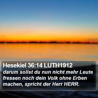 Hesekiel 36:14 LUTH1912 Bible Verse Image