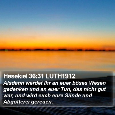 Hesekiel 36:31 LUTH1912 Bible Verse Image