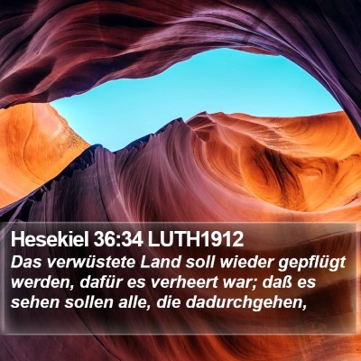Hesekiel 36:34 LUTH1912 Bible Verse Image