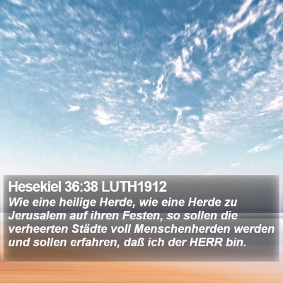 Hesekiel 36:38 LUTH1912 Bible Verse Image