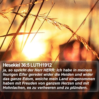 Hesekiel 36:5 LUTH1912 Bible Verse Image