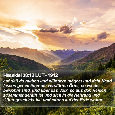 Hesekiel 38:12 LUTH1912 Bible Verse Image