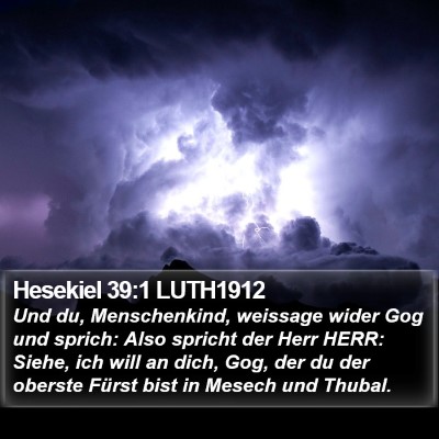 Hesekiel 39:1 LUTH1912 Bible Verse Image