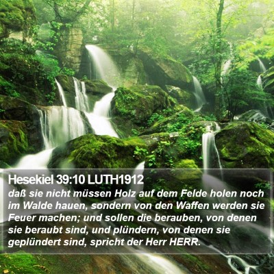 Hesekiel 39:10 LUTH1912 Bible Verse Image