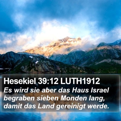 Hesekiel 39:12 LUTH1912 Bible Verse Image