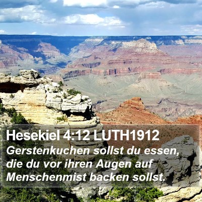 Hesekiel 4:12 LUTH1912 Bible Verse Image