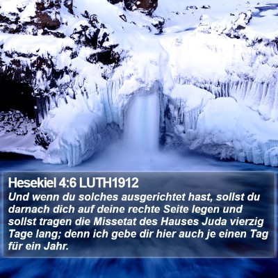 Hesekiel 4:6 LUTH1912 Bible Verse Image