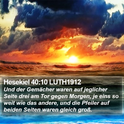 Hesekiel 40:10 LUTH1912 Bible Verse Image